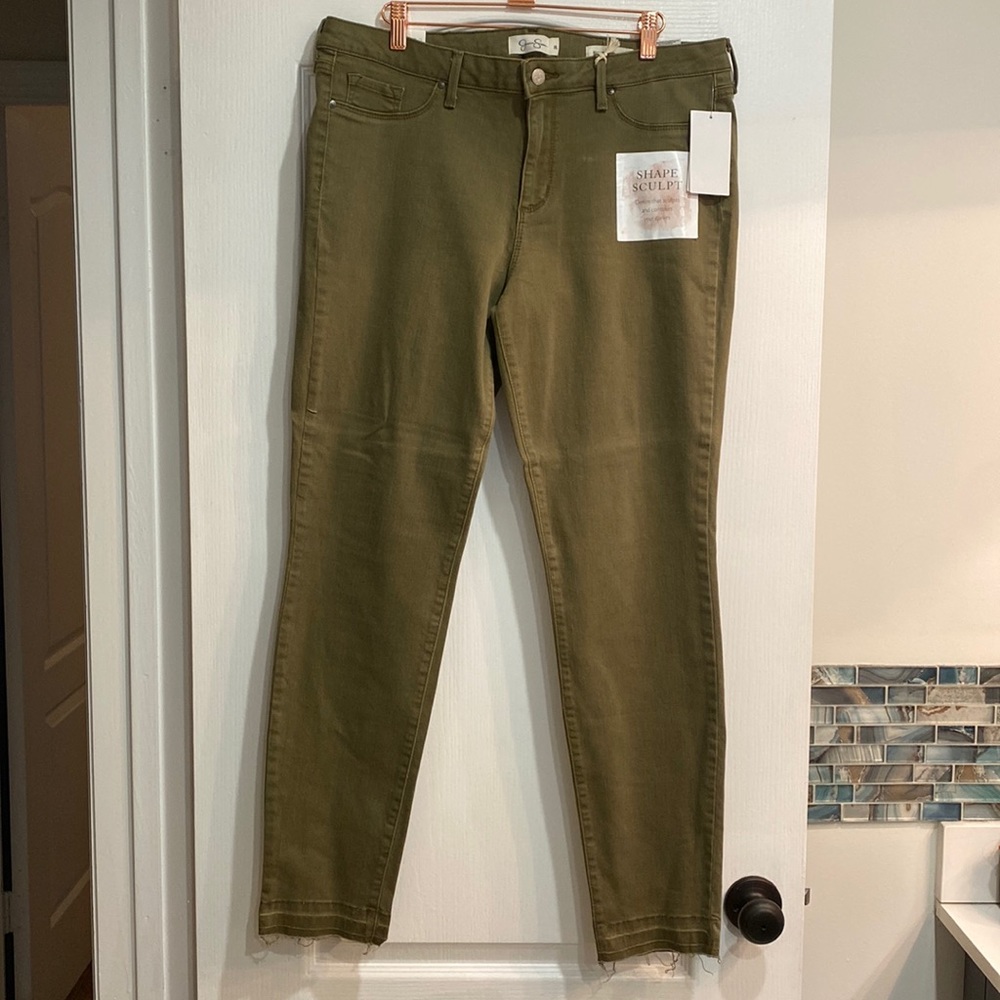 Jessica Simpson olive skinny jeans